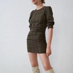 Green plaid Zara dress